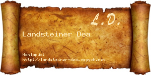 Landsteiner Dea névjegykártya